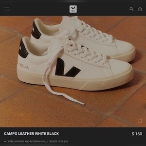 Veja Campo Leather White Black Sneakers